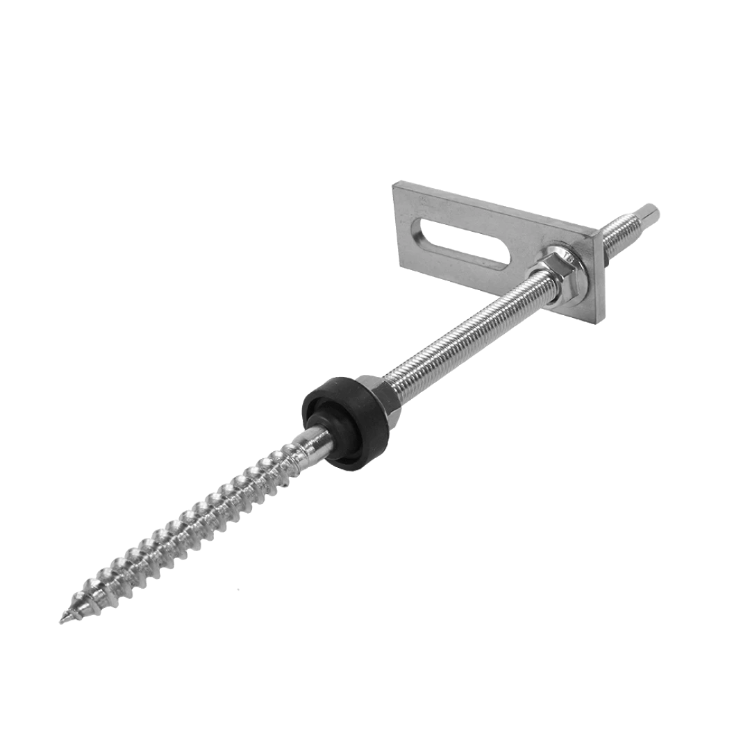 Kép erről: Doppelgewindeschraube mit Adapterplatte, M10 x 200mm (A2 Edelstahl)